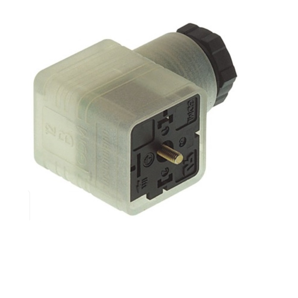 HIRSCHMANN SOLENOID VALVE CONNECTOR FORM A DIN 3+G PG11 CG FW 3G/2R LED, 24VDC